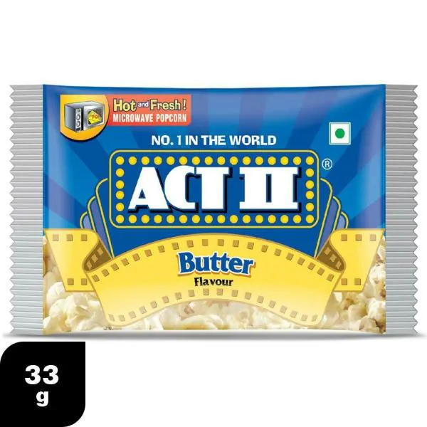 Act II Butter Flavour Microwave Popcorn 33 g JioMart