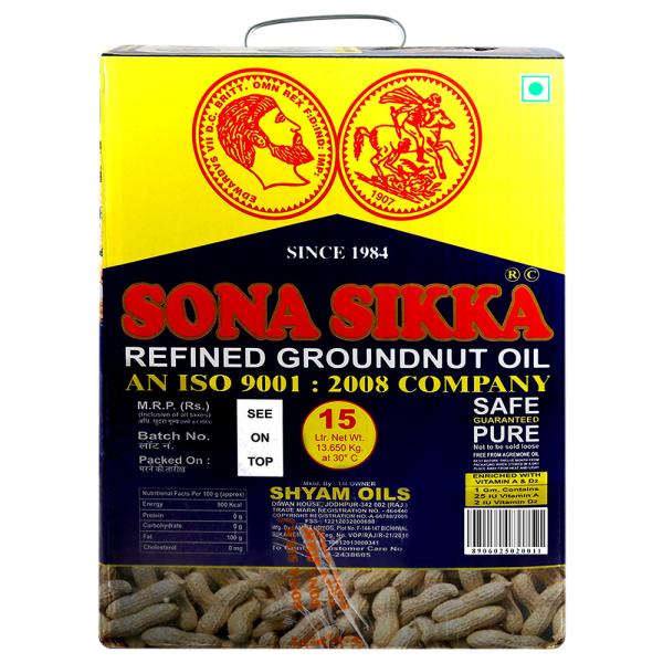 Sona Sikka Refined Groundnut Oil 15 L JioMart