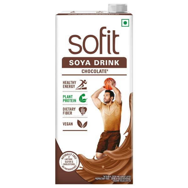 Sofit Chocolate Flavoured Soya Milk 1 L (Tetra Pak) JioMart