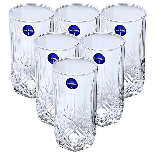 Luminarc Brighton Glass Tumbler 310 ml (Set of 6) JioMart