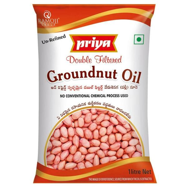 Priya Double Filtered Groundnut Oil 1 L JioMart