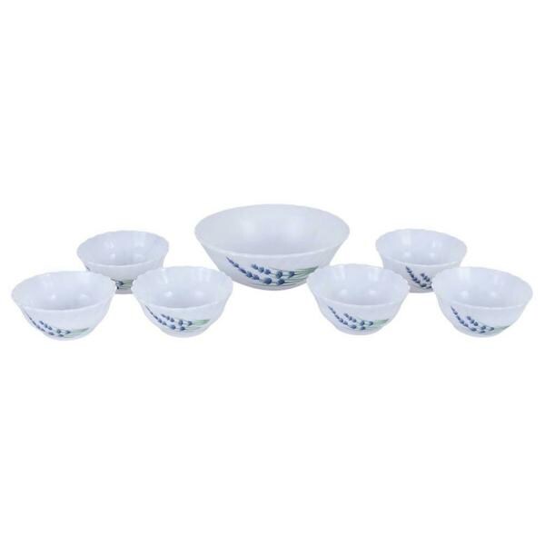 La Opala Melody Round White Opalware Bowl Set (7 pcs) JioMart