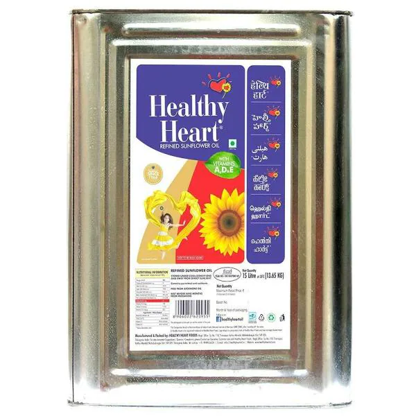 Healthy Heart Refined Sunflower Oil 15 kg JioMart