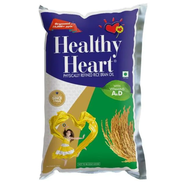 Healthy Heart Physically Refined Rice Bran Oil 1 L JioMart