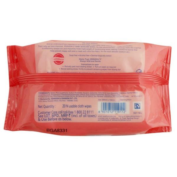 Johnson's Baby Skincare Wipes 20 pcs JioMart