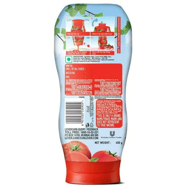 Kissan Fresh Tomato Ketchup Squeezo 450 g JioMart