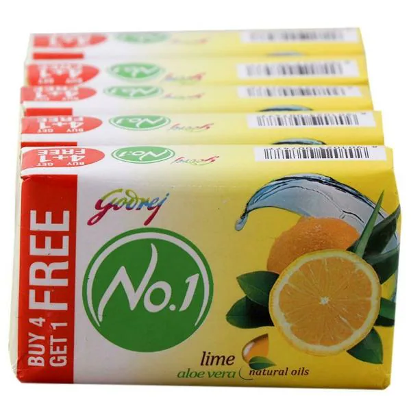 Godrej No.1 Lime & Aloe Vera Soap 100 g (Buy 4 Get 1 Free) JioMart