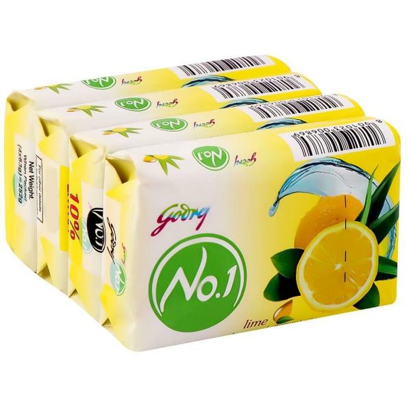 Godrej No.1 Lime & Aloe Vera Soap 63 g (Pack of 4) JioMart