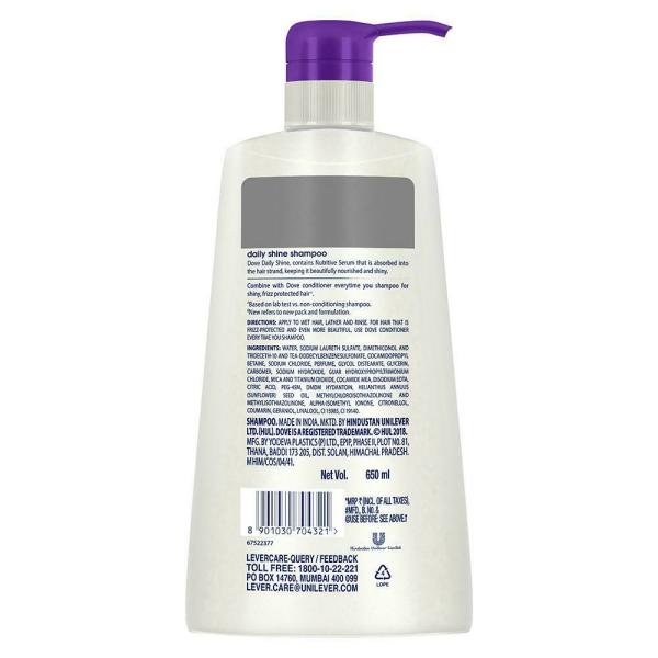 Dove Nutritive Solutions Daily Shine Shampoo 650 ml JioMart