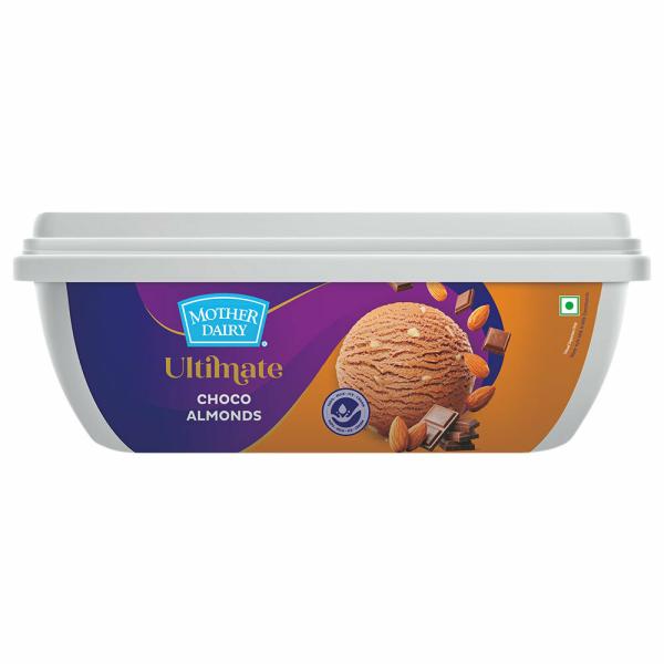 Mother Dairy Ultimate Choco Almonds Ice Cream 1 L (Tub) JioMart
