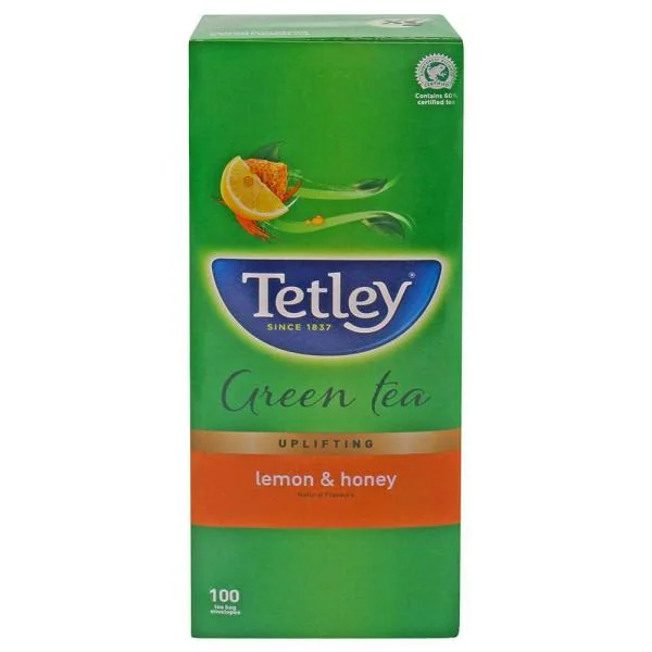 Tetley Lemon & Honey Green Tea Bags 100 pcs JioMart