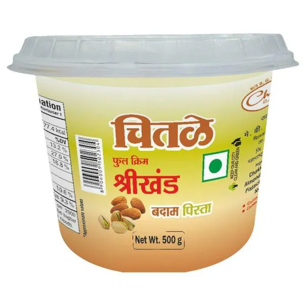 Chitale Badam Pista Full Cream Shrikhand 500 g (Container) JioMart