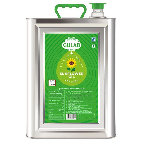 Gulab Sungold Refined Sunflower Oil 15 L (Tin) JioMart