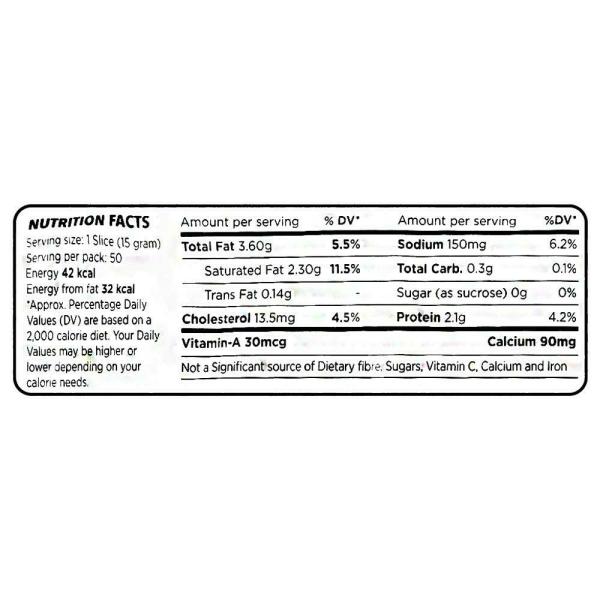Go Processed Plain Cheese Slices 750 g (Pouch) JioMart