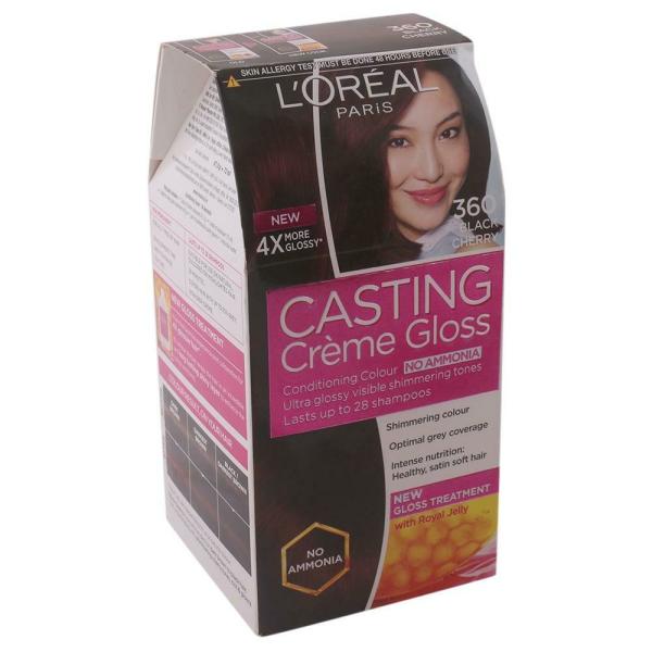 L'Oreal Paris Casting Creme Gloss Ammonia Free Hair Colour, Black Cherry  (360) ( g + 72 ml) g - JioMart