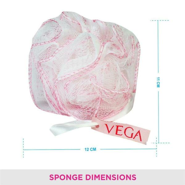 Vega Pink Bath Sponge Loofah (S) JioMart