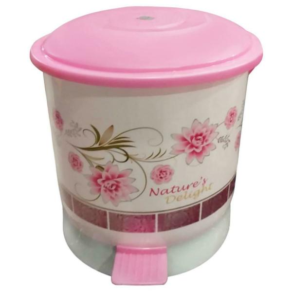 Joyo Printed Pink Plastic Pedal Dustbin 6.2 L JioMart