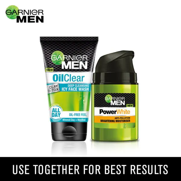Garnier Men Oil Clear Deep Cleansing Clay DTox Icy Face Wash 100 g