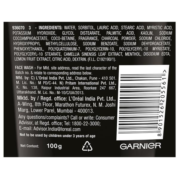 Garnier Men Oil Clear Deep Cleansing Clay DTox Icy Face Wash 100 g