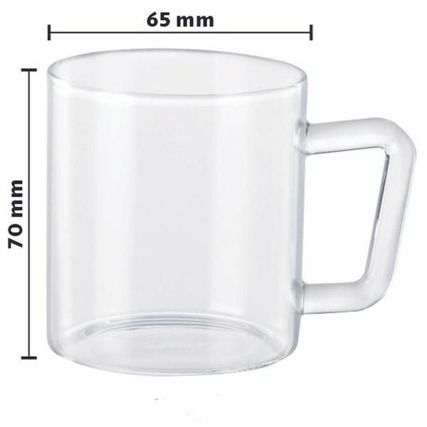 Borosil Vision Classic Round Mug 120 ml (Set of 6) JioMart