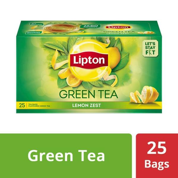 Lipton Lemon Zest Green Tea Bags (25 pcs) JioMart