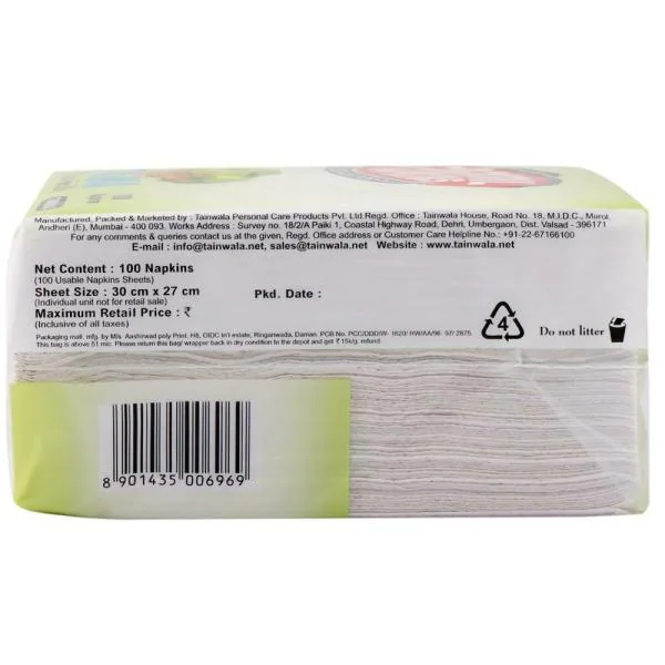 Taina Cocktail Napkin 27x30 cm (100 Sheets) JioMart