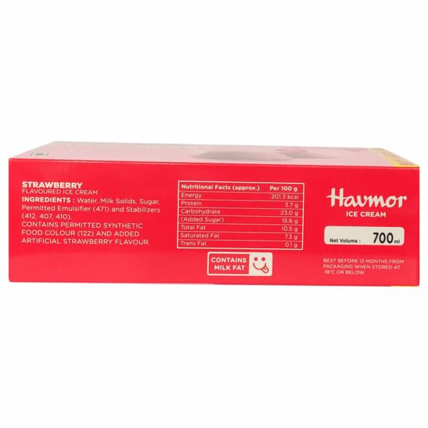 Havmor Strawberry Ice Cream 700 ml (Carton) (Buy 1 Get 1 Free) JioMart