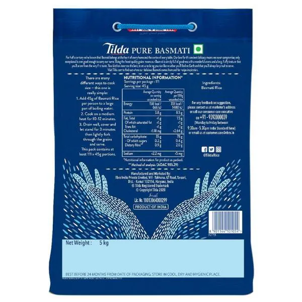 Tilda Pure Basmati Rice 5 kg JioMart
