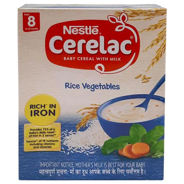 Cerelac Baby Cereal with Milk, Rice & Vegetables (8 to 12 months) 300 g