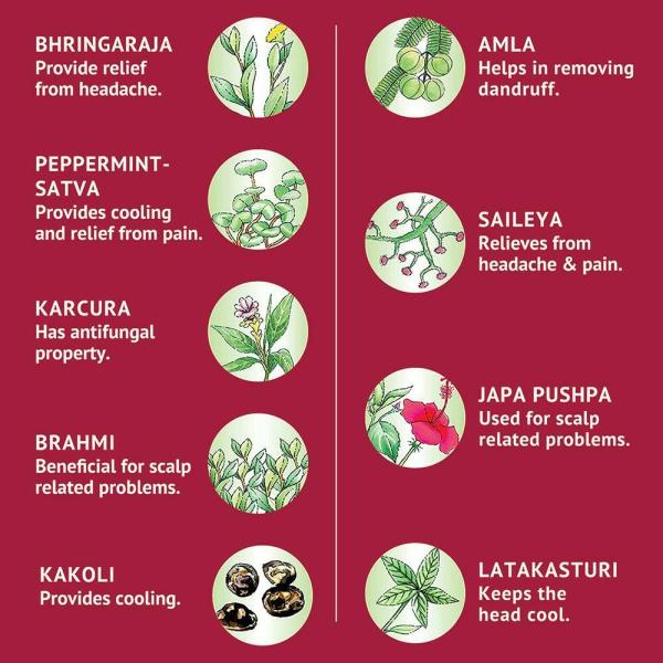 Navratna Ayurvedic Cool Hair Oil with 9 Active Herbal Ingredients 300