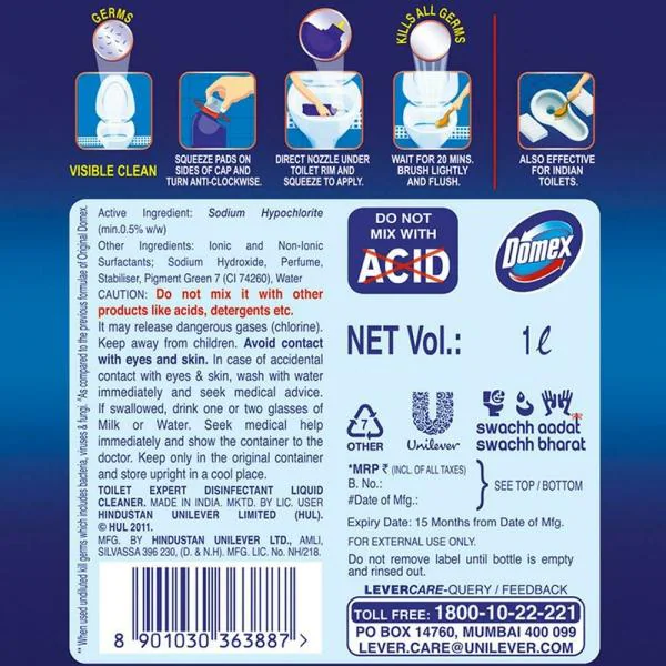 Domex Original Disinfectant Toilet Expert 1 L JioMart