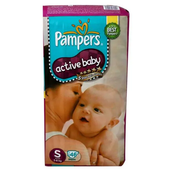 Saturate Relaxing Agnes Gray Pampers Active Baby Diapers (S) 46 count (3 - 8 kg) - JioMart