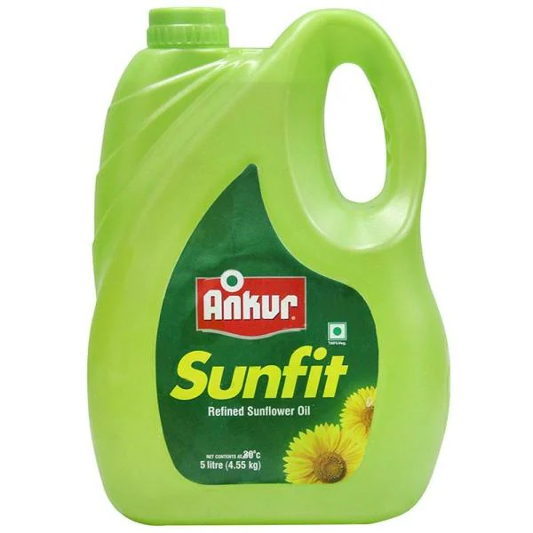 Ankur Sunfit Refined Sunflower Oil 5 L JioMart