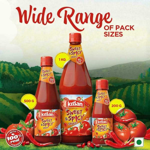 Kissan Twist Sweet & Spicy Tomato Sauce 1 kg JioMart