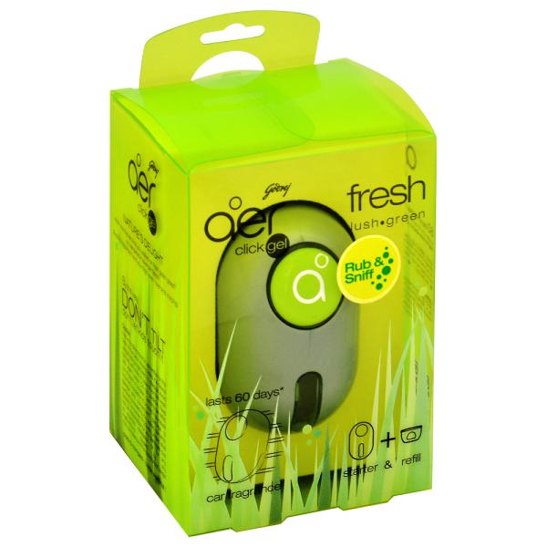 Godrej Aer Click Fresh Lush Green Car Freshener Gel 10 g JioMart