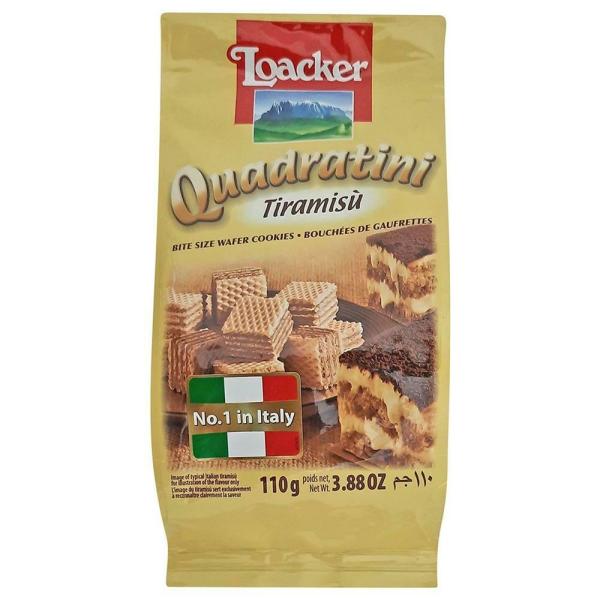 Loacker Quadratini Tiramisu Bite Size Wafer Cookies 110 g JioMart