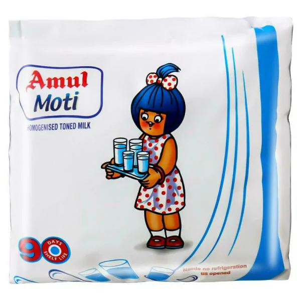 Amul Moti Homogenised Toned Milk 450 ml (ESL pouch) JioMart