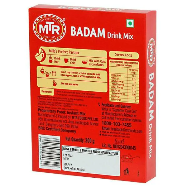 MTR Badam Drink Mix 200 g JioMart