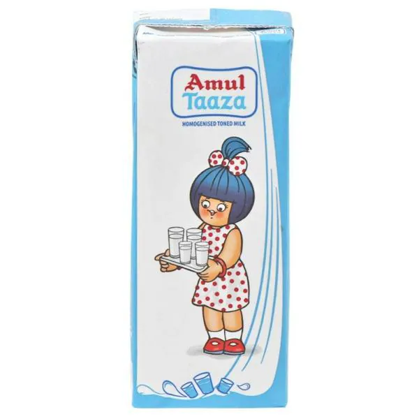 Amul Taaza Toned Milk 200 ml (Tetra Pak) JioMart