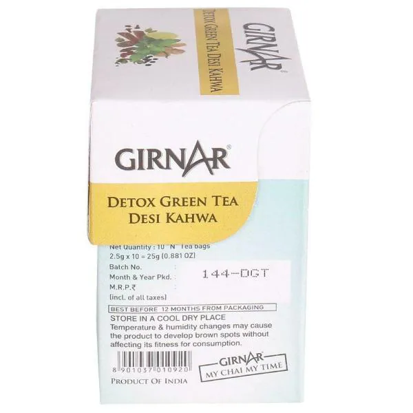 Girnar Desi Kahwa Detox Green Tea Bags 10 pcs JioMart