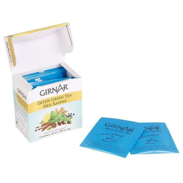 Girnar Desi Kahwa Detox Green Tea Bags 10 pcs JioMart
