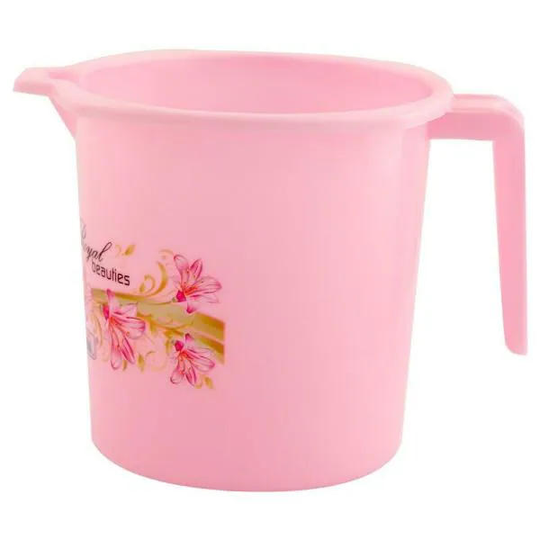Saaj Printed Pink Plastic Bath Mug 1.5 L (EC1429) - JioMart