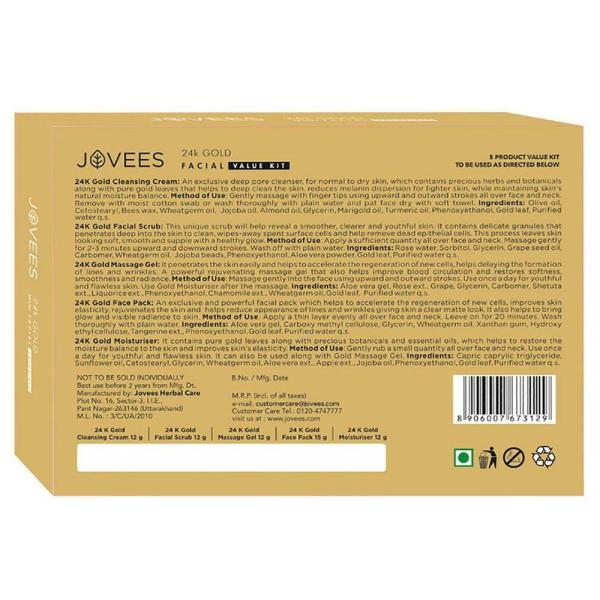 Jovees 24K Gold Mini Facial Value Kit 75 g JioMart