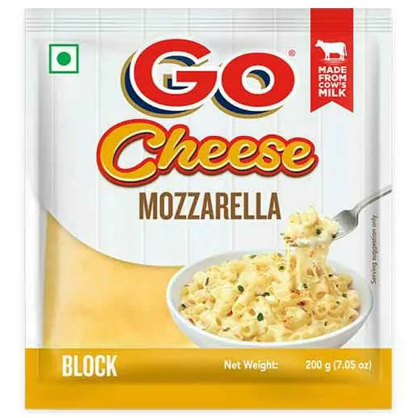 Go Mozzarella Cheese Block 200 g (Pack) JioMart