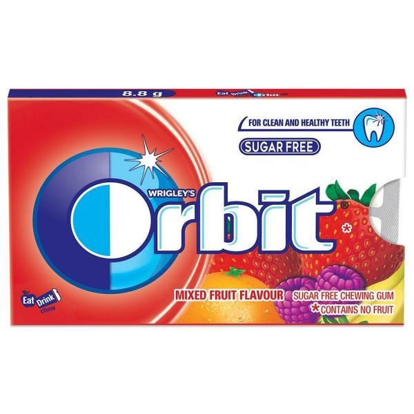 Wrigley's Orbit Mixed Fruit Sugar Free Chewing Gum 8.8 g JioMart