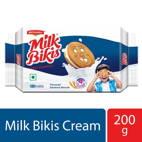 Britannia Milk Bikis Milky Cream Biscuits 200 g JioMart