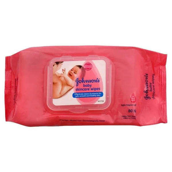 Johnson's Baby Skincare Wipes 80 pcs (Pack of 2) JioMart