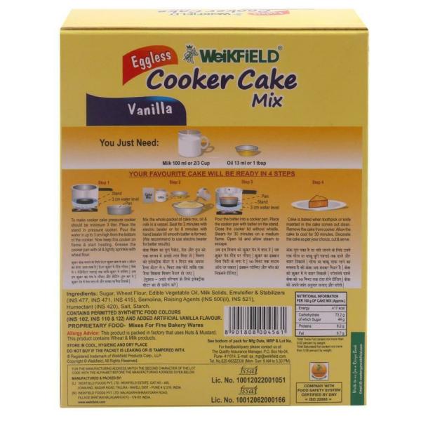 Weikfield Eggless Vanilla Cooker Cake Mix 175 g JioMart