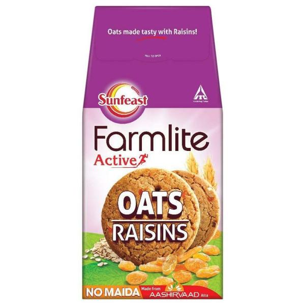 Sunfeast Farmlite Active Oats Biscuits With Raisins 150 g JioMart