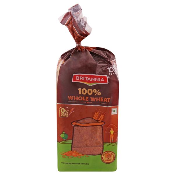 Britannia 100 Whole Wheat Bread 450 g JioMart